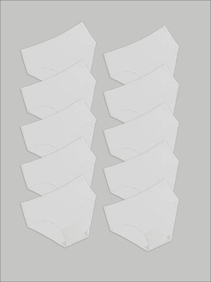 Kit com 10 Calcinhas Caleçon Sem Costura Segunda Pele Branco - R$41,90 Cada