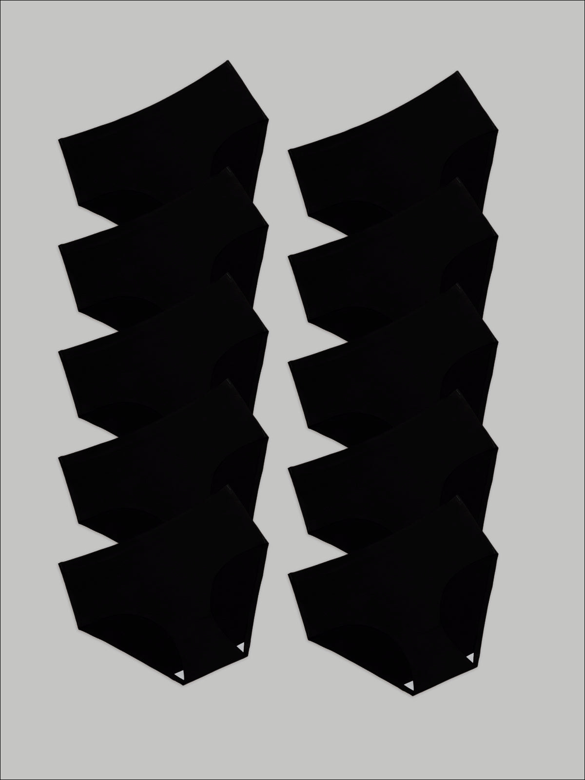 Kit com 10 Calcinhas Caleçon Sem Costura Segunda Pele Preto - R$41,90 Cada