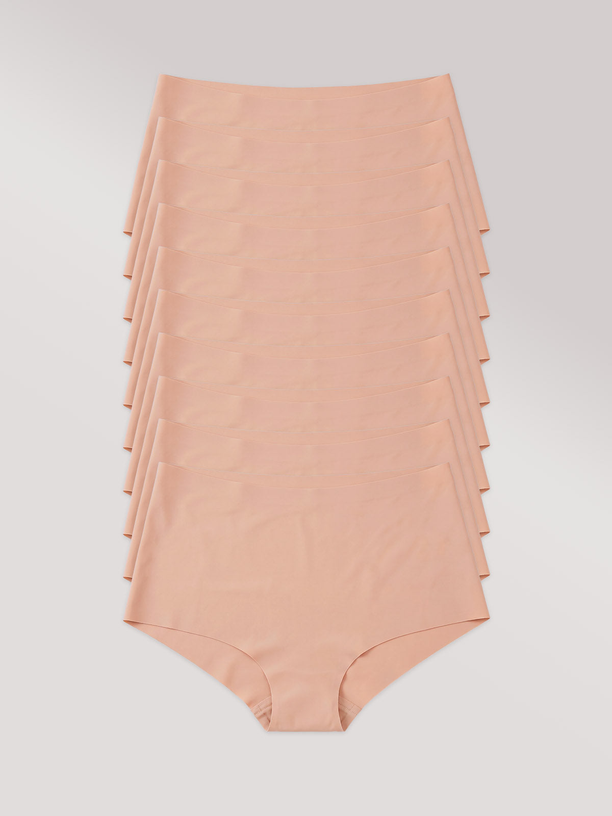Kit com 10 Calcinhas Hot Pant Invisível Sem Costura Marrom Cacau