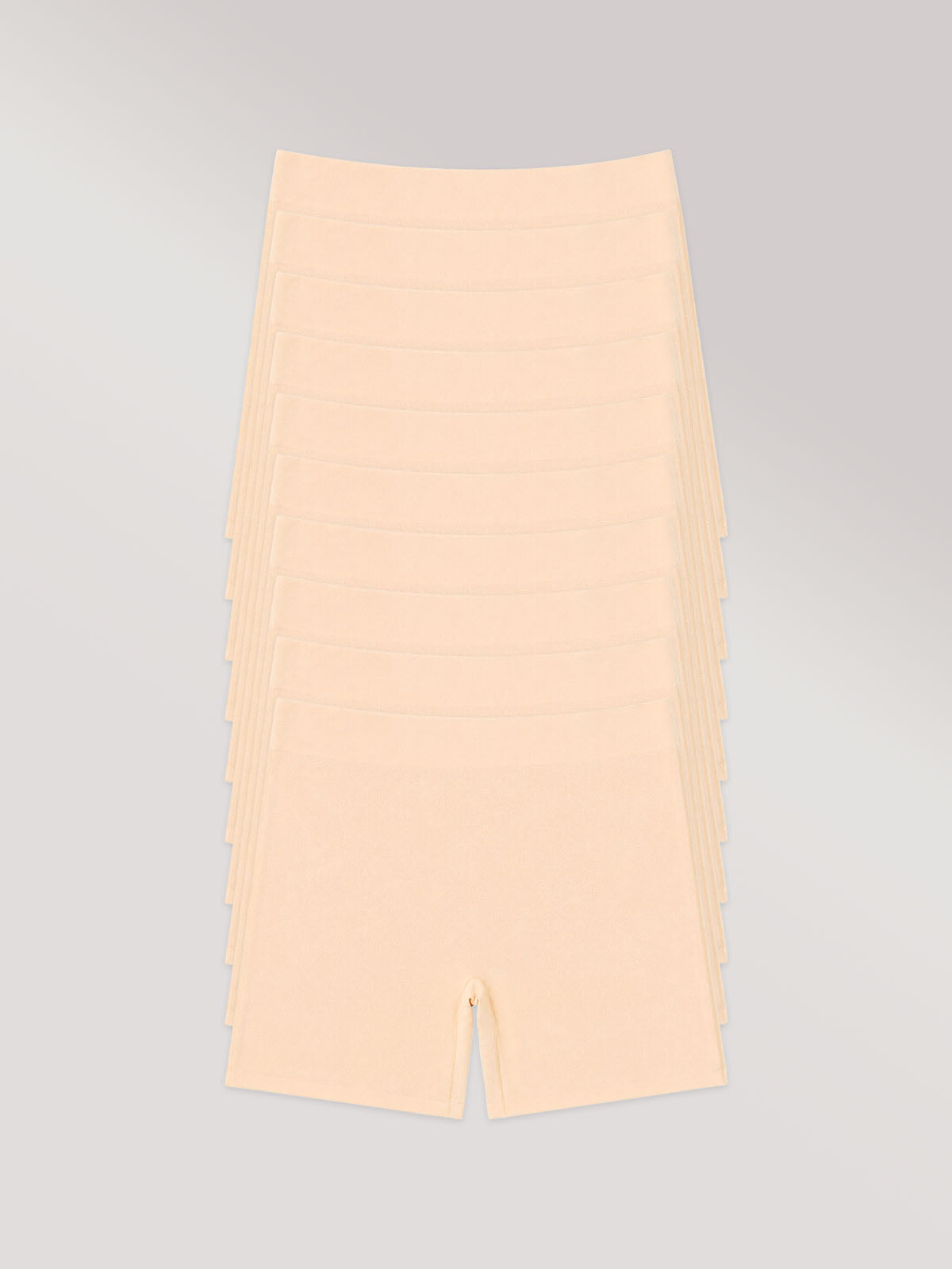 Kit com 10 Calcinhas Shorts Algodão Premium Sem Costura Bege