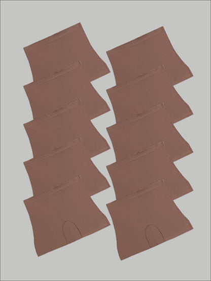 Kit com 10 Calcinhas Shorts Sem Costura Segunda Pele Marrom Cacau - R$59,90 Cada