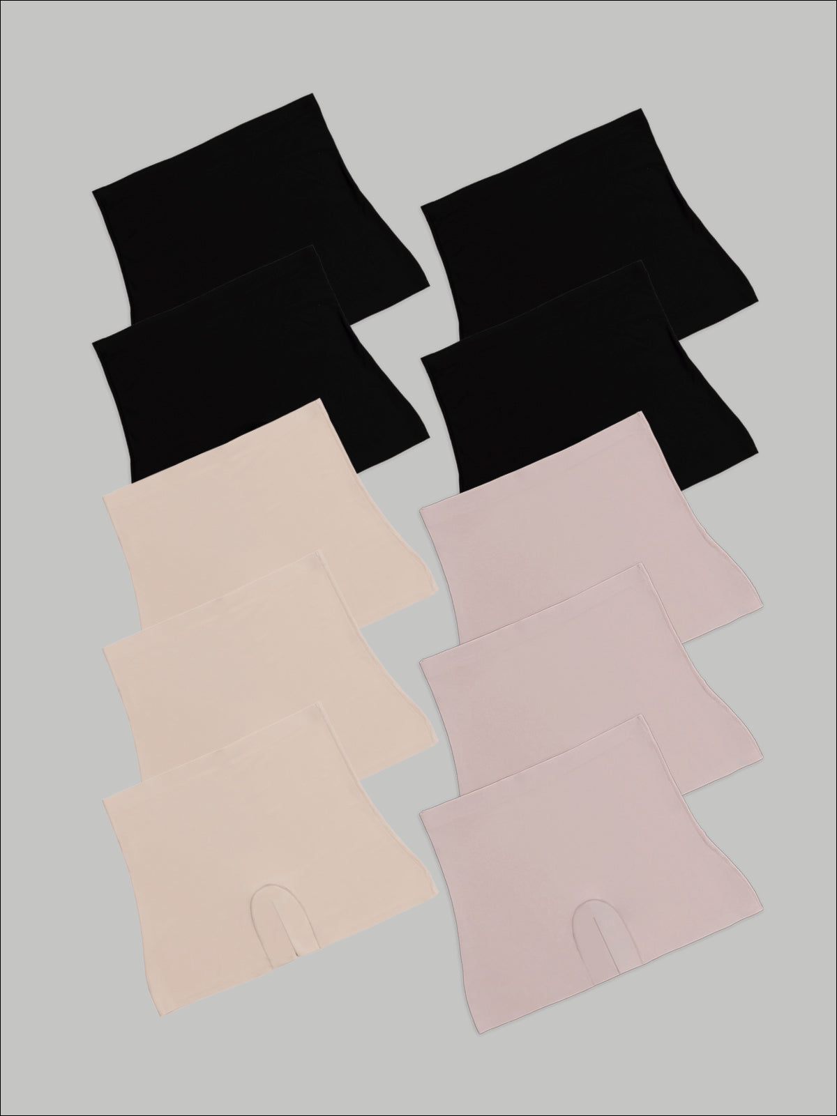 Kit com 10 Calcinhas Shorts Sem Costura Segunda Pele (4 Preto, 3 Bege e 3 Rose) - R$59,90 Cada