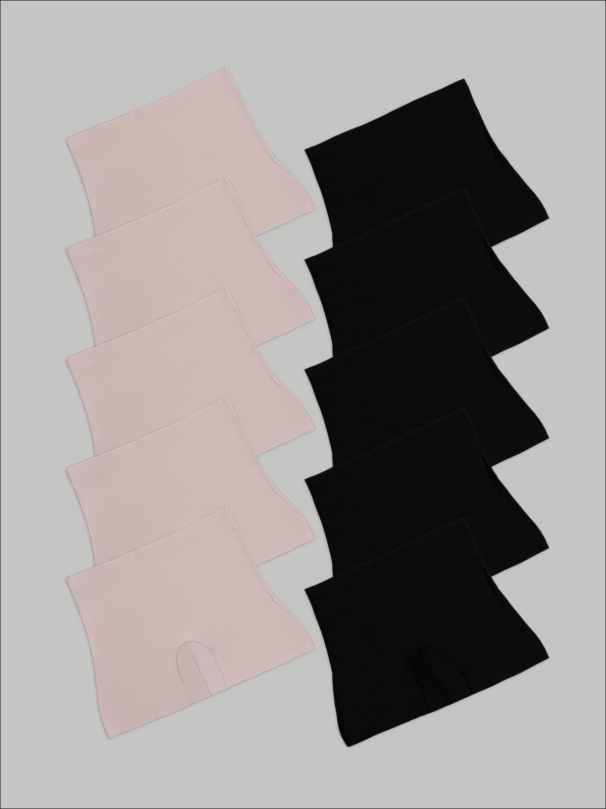 Kit com 10 Calcinhas Shorts Sem Costura Segunda Pele (5 Preto e 5 Rose) - R$59,90 Cada