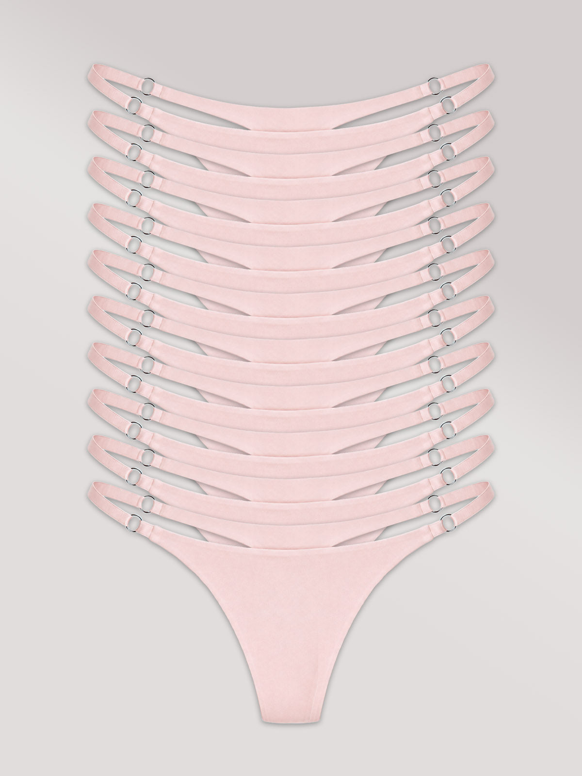 Kit com 10 Calcinhas String Invisível Sem Costura Rose