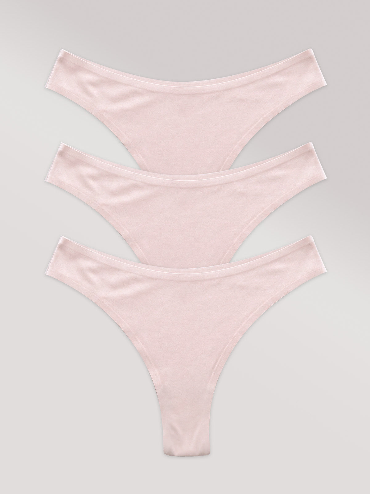 Kit com 3 Calcinhas Asa Delta Invisível Sem Costura Rose