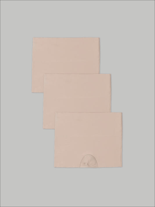 Kit com 3 Calcinhas Boxer Redutora Sem Costura Segunda Pele Bege - R$80,90 Cada