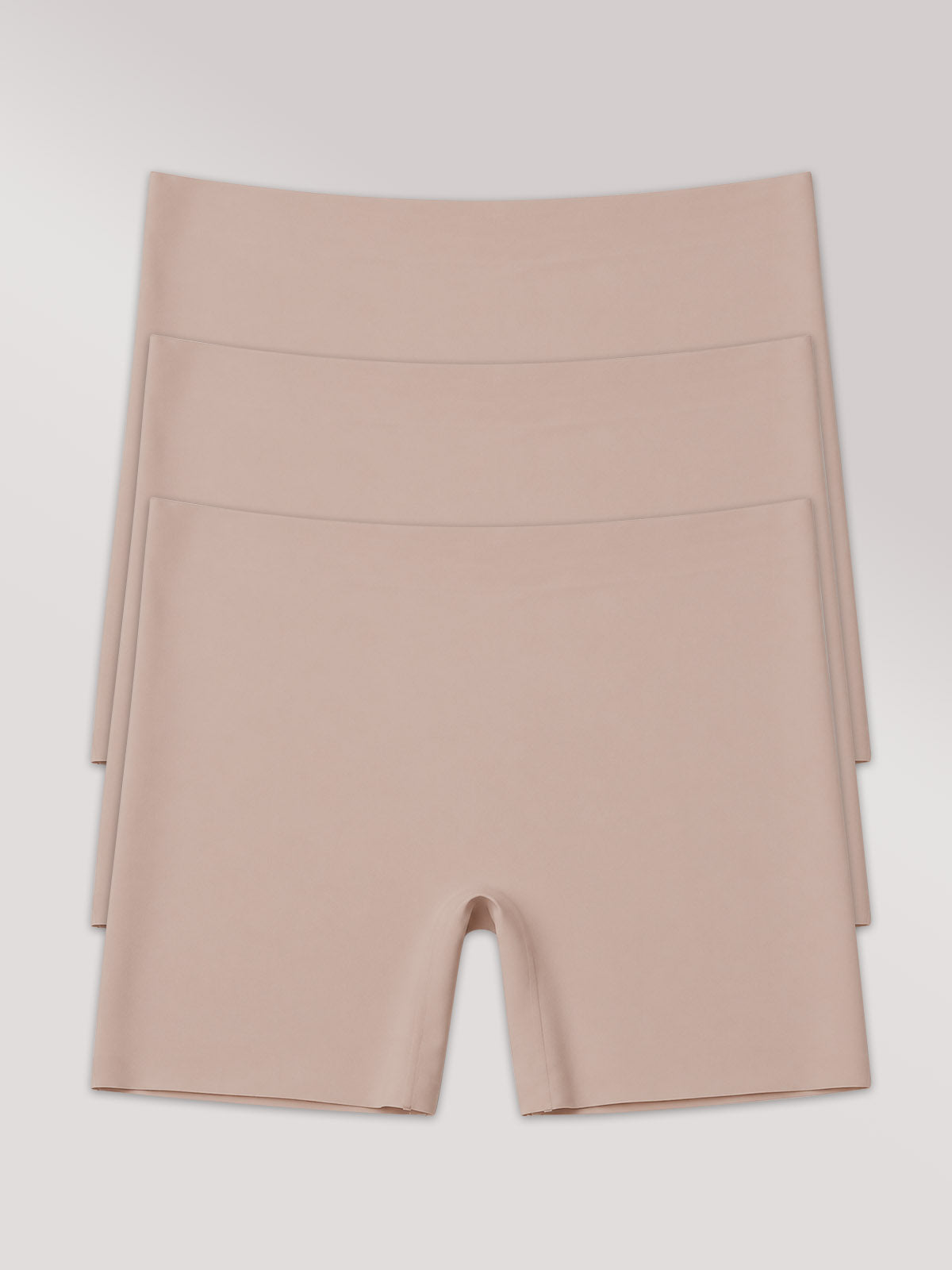 Kit com 3 Calcinhas Boxer Shorts Invisível Sem Costura Marrom Cacau