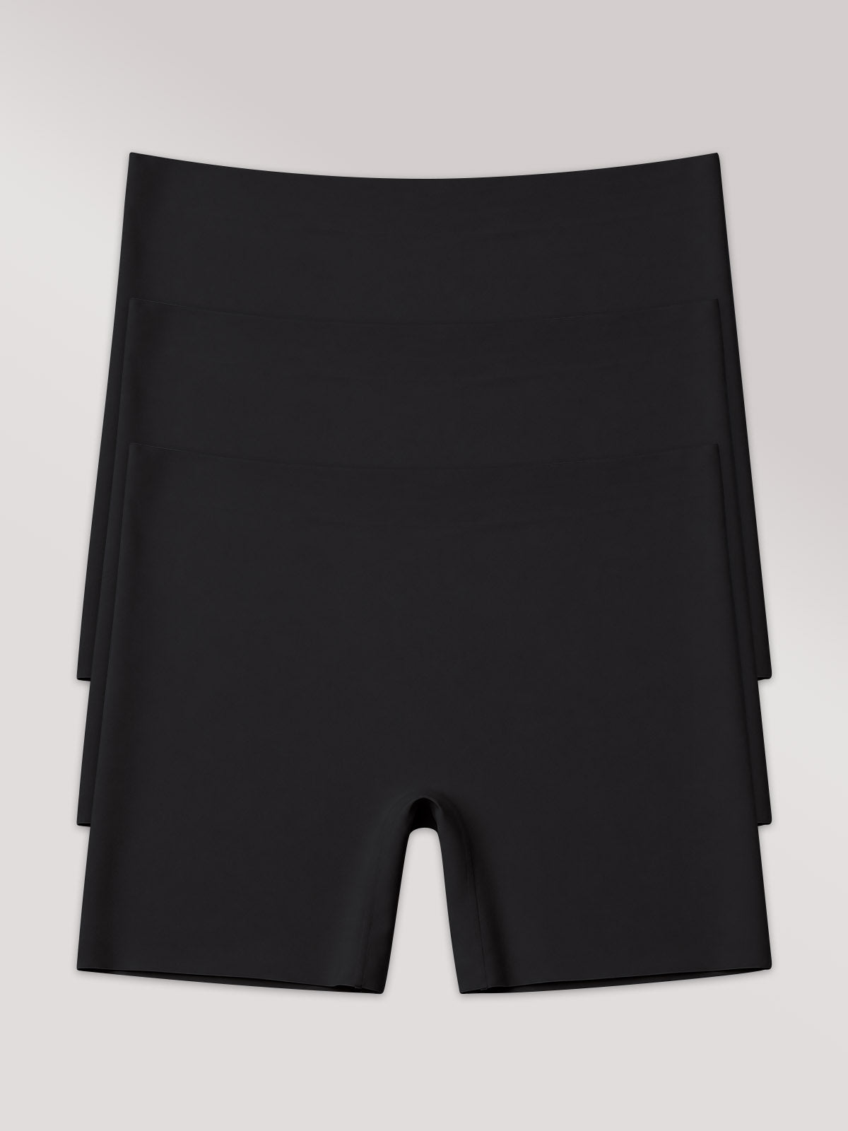 Kit com 3 Calcinhas Boxer Shorts Invisível Sem Costura Preto