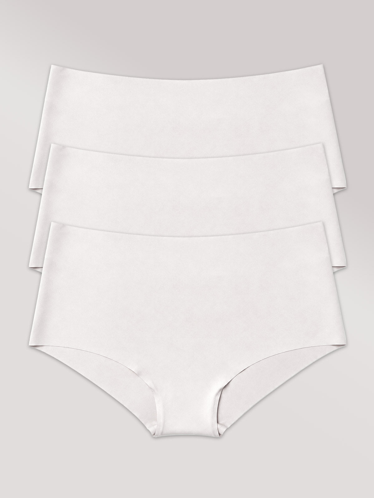Kit com 3 Calcinhas Caleçon Invisível Sem Costura Branco