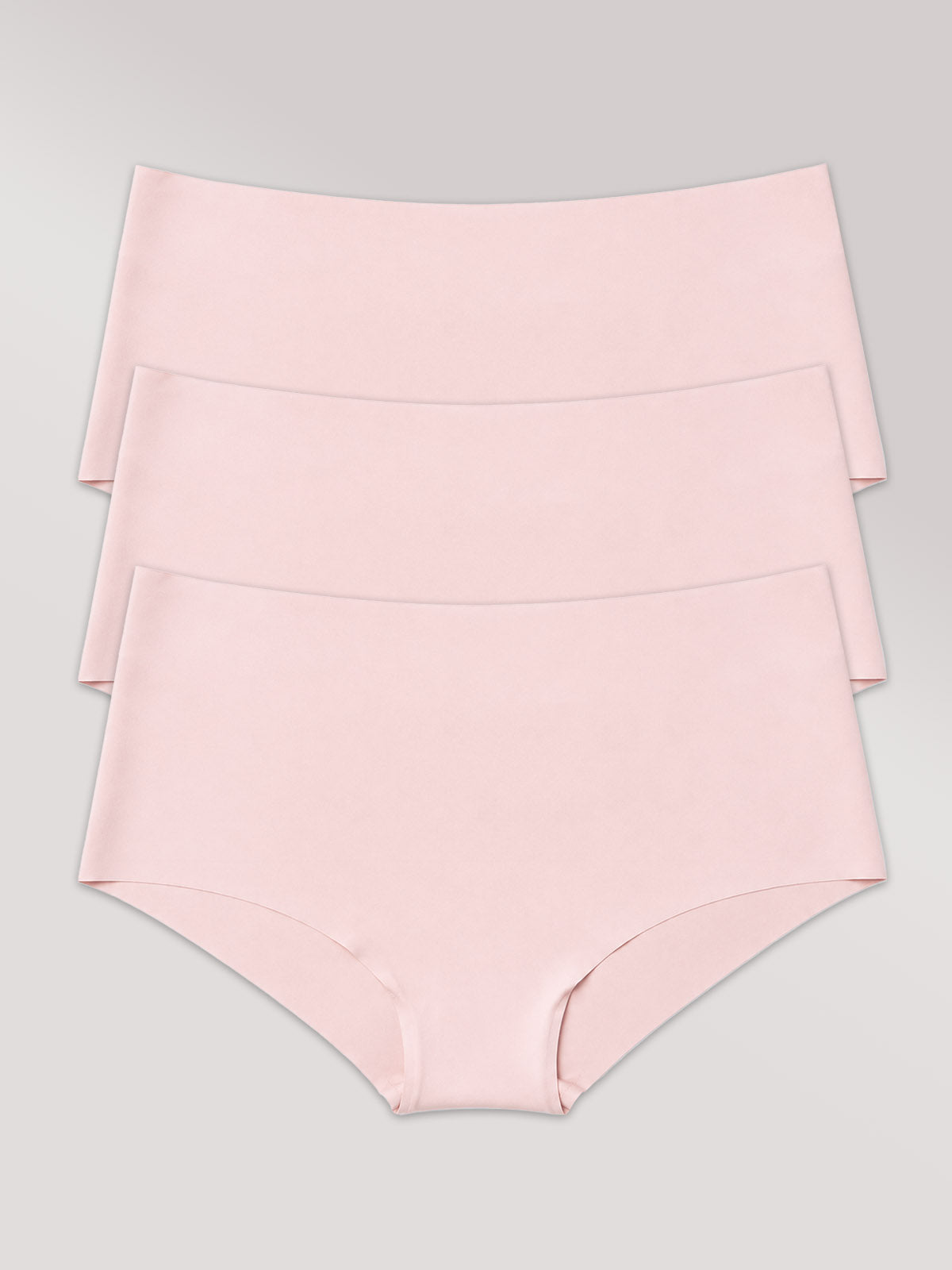 Kit com 3 Calcinhas Caleçon Invisível Sem Costura Rose