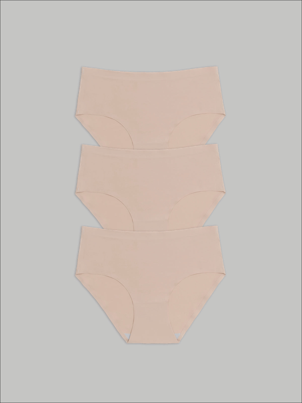 Kit com 3 Calcinhas Caleçon Redutora Sem Costura Segunda Pele Bege - R$71,90 cada