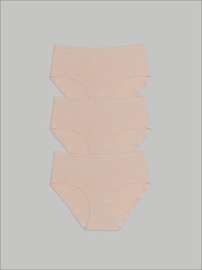 Kit com 3 Calcinhas Caleçon Redutora Sem Costura Segunda Pele Bege - R$71,90 cada