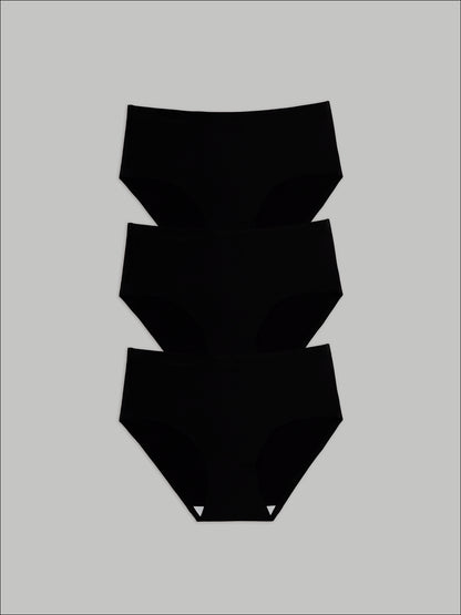 Kit com 3 Calcinhas Caleçon Redutora Sem Costura Segunda Pele Preto - R$71,90 cada