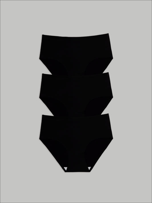 Kit com 3 Calcinhas Caleçon Redutora Sem Costura Segunda Pele Preto - R$71,90 cada