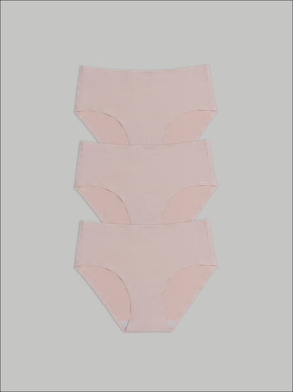 Kit com 3 Calcinhas Caleçon Redutora Sem Costura Segunda Pele Rose - R$71,90 cada