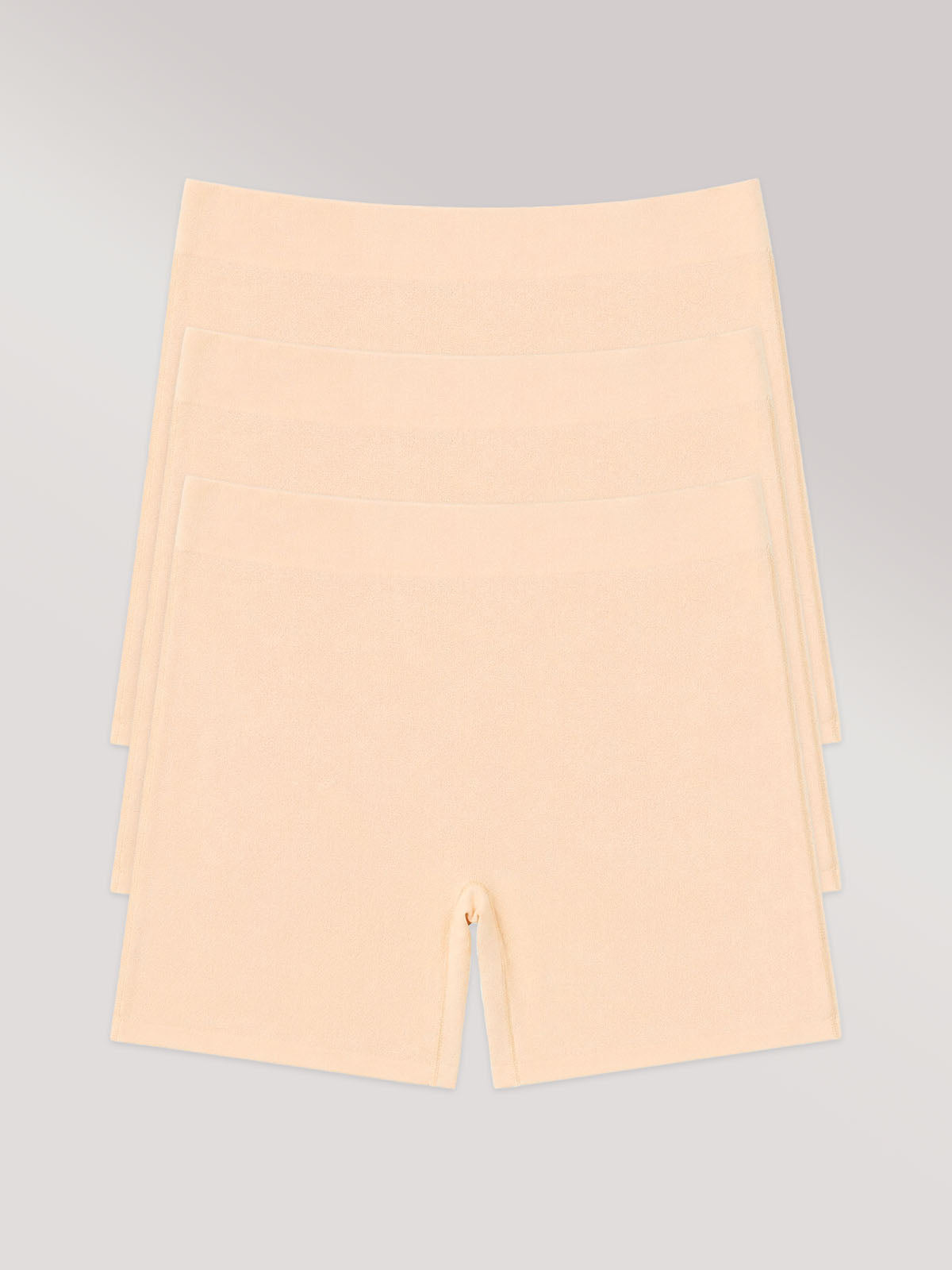 Kit com 3 Calcinhas Shorts Algodão Premium Sem Costura Bege