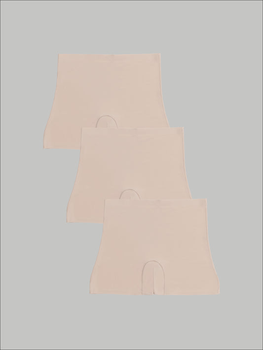 Kit com 3 Calcinhas Shorts Sem Costura Segunda Pele Bege -R$71,90 Cada