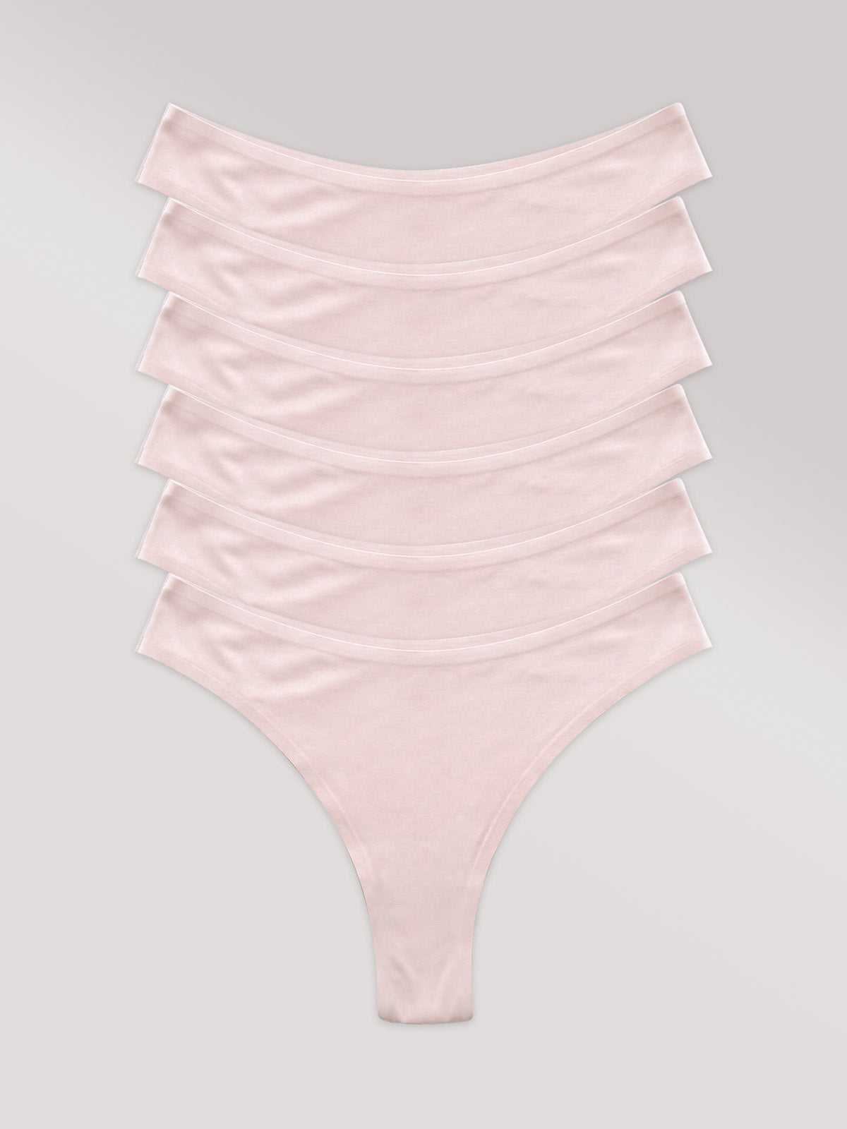 Kit com 6 Calcinhas Asa Delta Invisível Sem Costura Rose