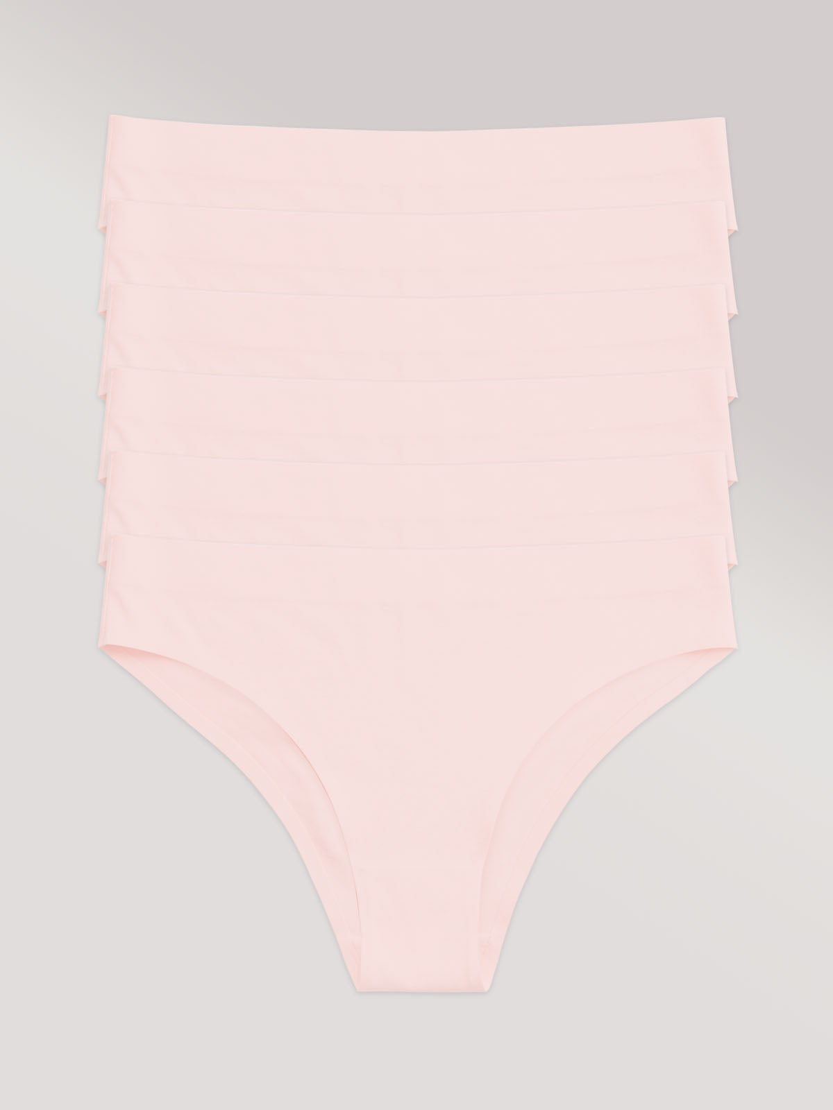 Kit com 6 Calcinhas Biquíni Algodão Premium Sem Costura Rose