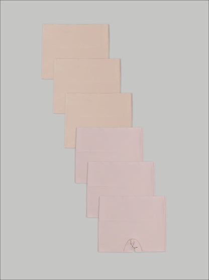 Kit com 6 Calcinhas Boxer Redutora Sem Costura Segunda Pele (3 Bege e 3 Rose) - R$71,90 Cada