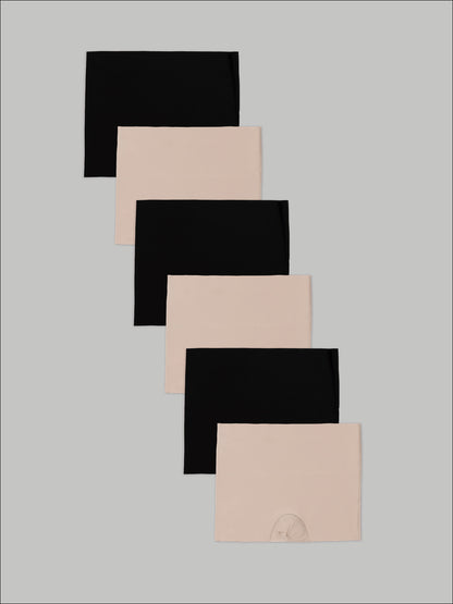 Kit com 6 Calcinhas Boxer Redutora Sem Costura Segunda Pele (3 Preto e 3 Bege) - R$71,90 Cada