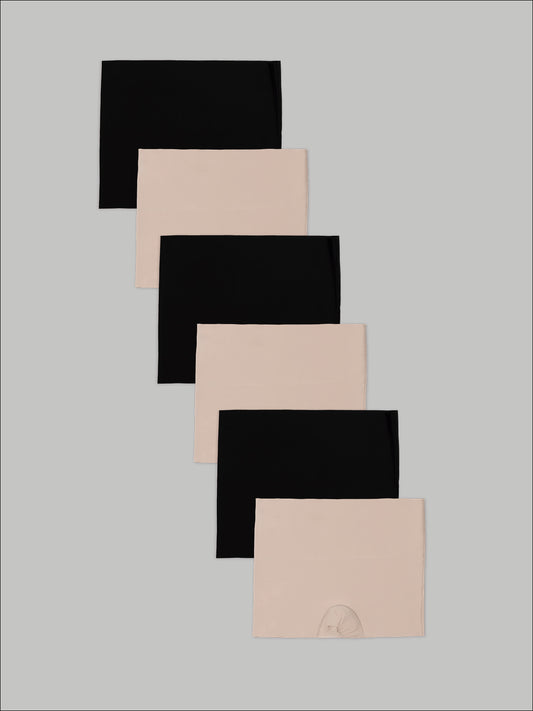 Kit com 6 Calcinhas Boxer Redutora Sem Costura Segunda Pele (3 Preto e 3 Bege) - R$71,90 Cada