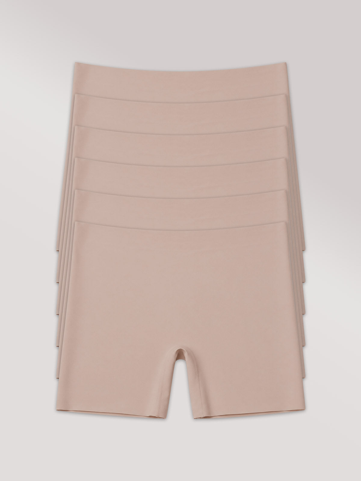 Kit com 6 Calcinhas Boxer Shorts Invisível Sem Costura Marrom Cacau