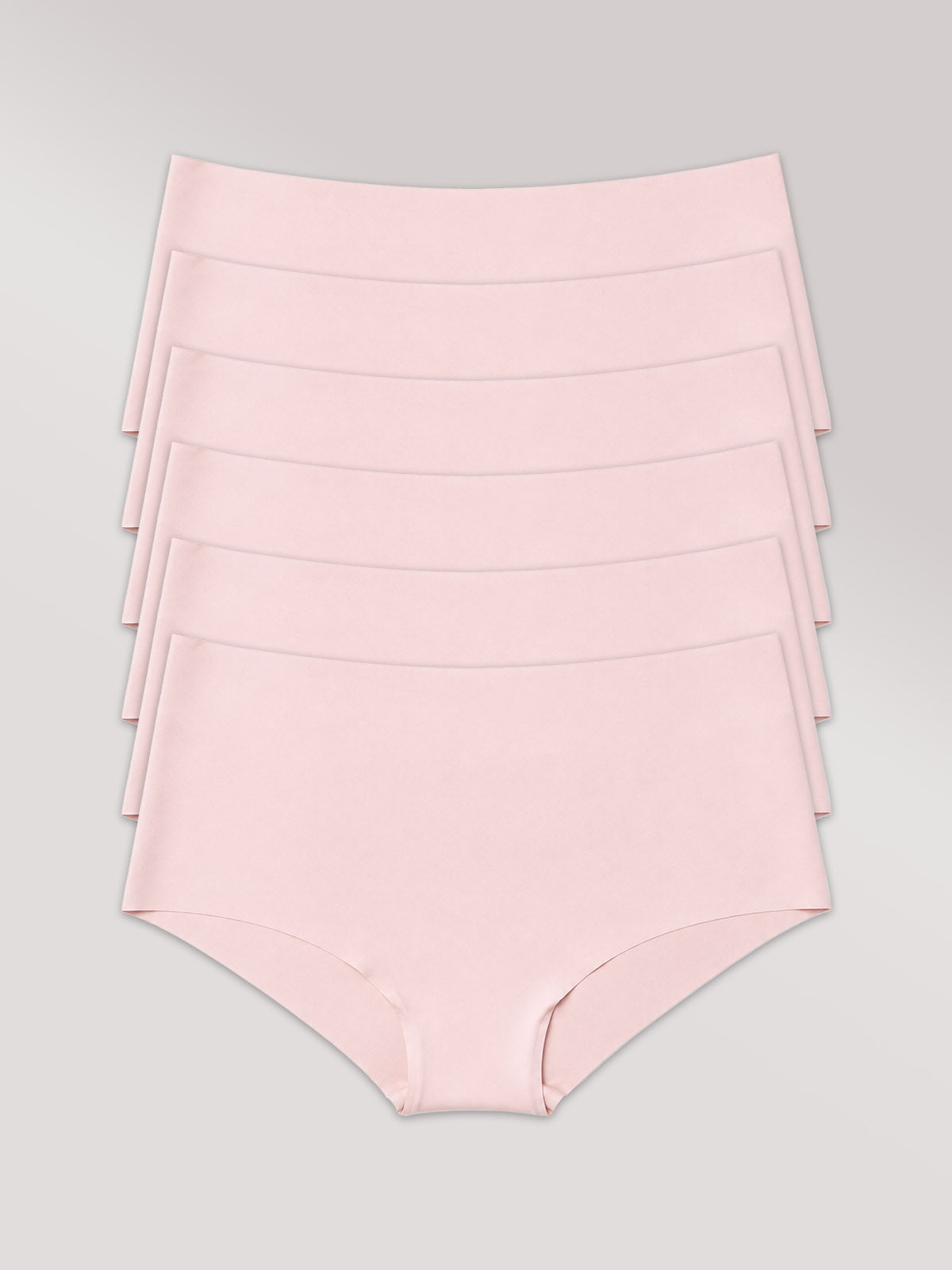 Kit com 6 Calcinhas Caleçon Invisível Sem Costura Rose
