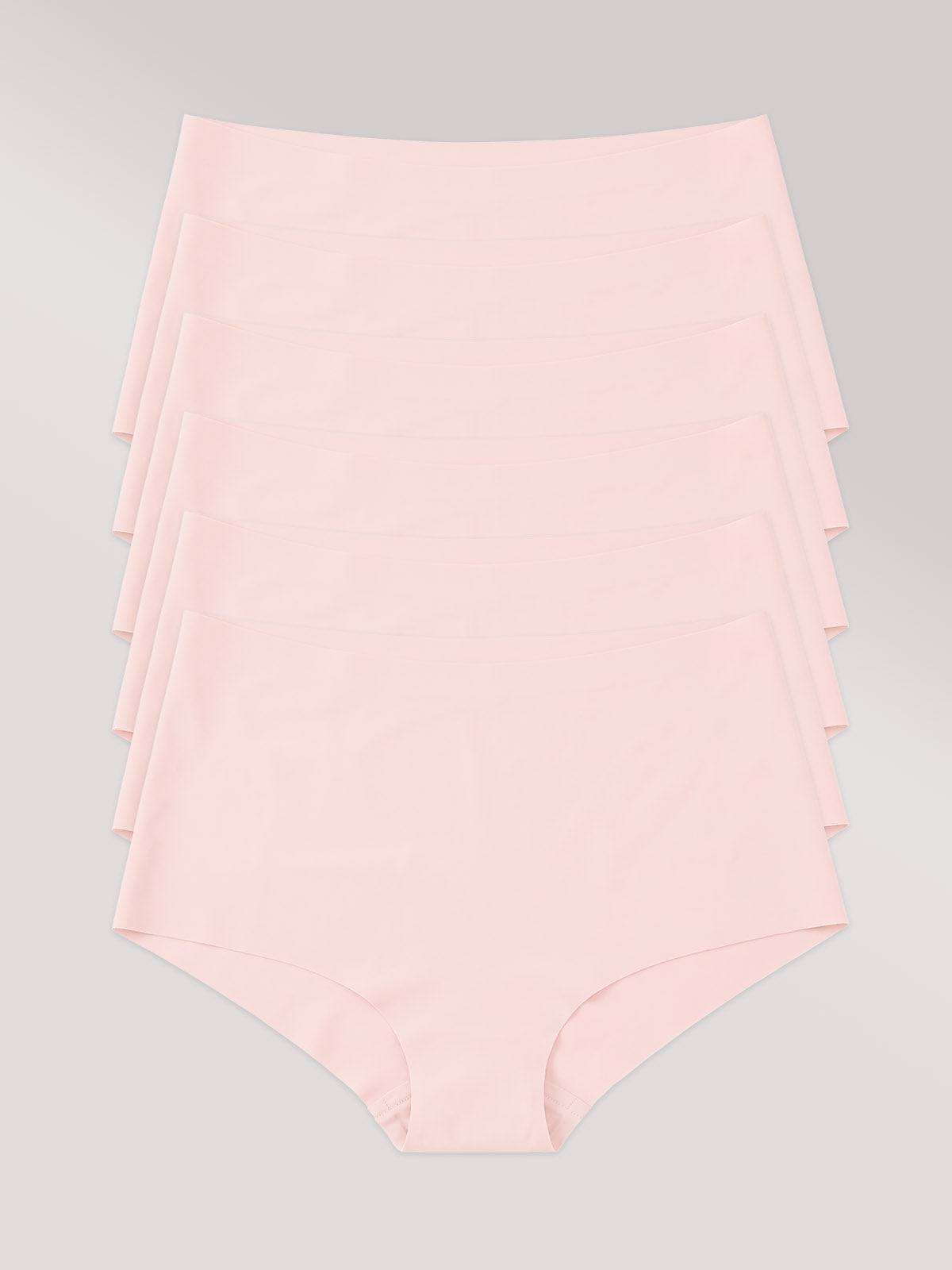Kit com 6 Calcinhas Hot Pant Invisível Sem Costura Rose