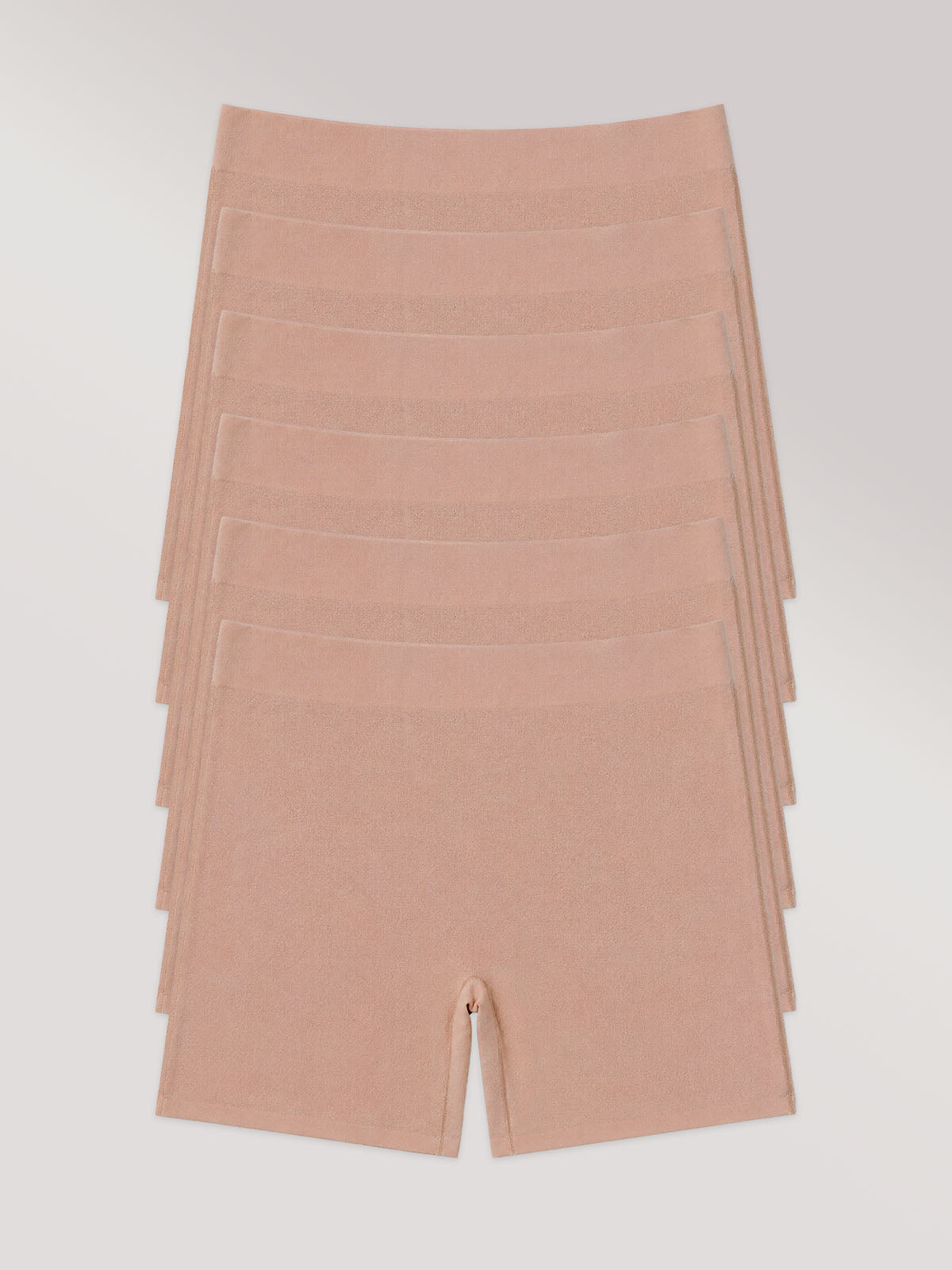 Kit com 6 Calcinhas Shorts Algodão Premium Sem Costura Marrom Cacau