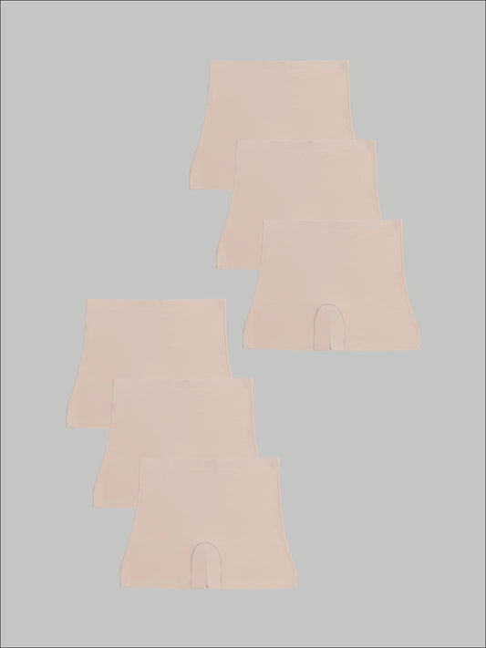 Kit com 6 Calcinhas Shorts Sem Costura Segunda Pele Bege - R$63,90 Cada