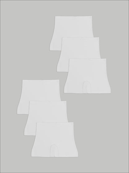 Kit com 6 Calcinhas Shorts Sem Costura Segunda Pele Branco - R$63,90 Cada
