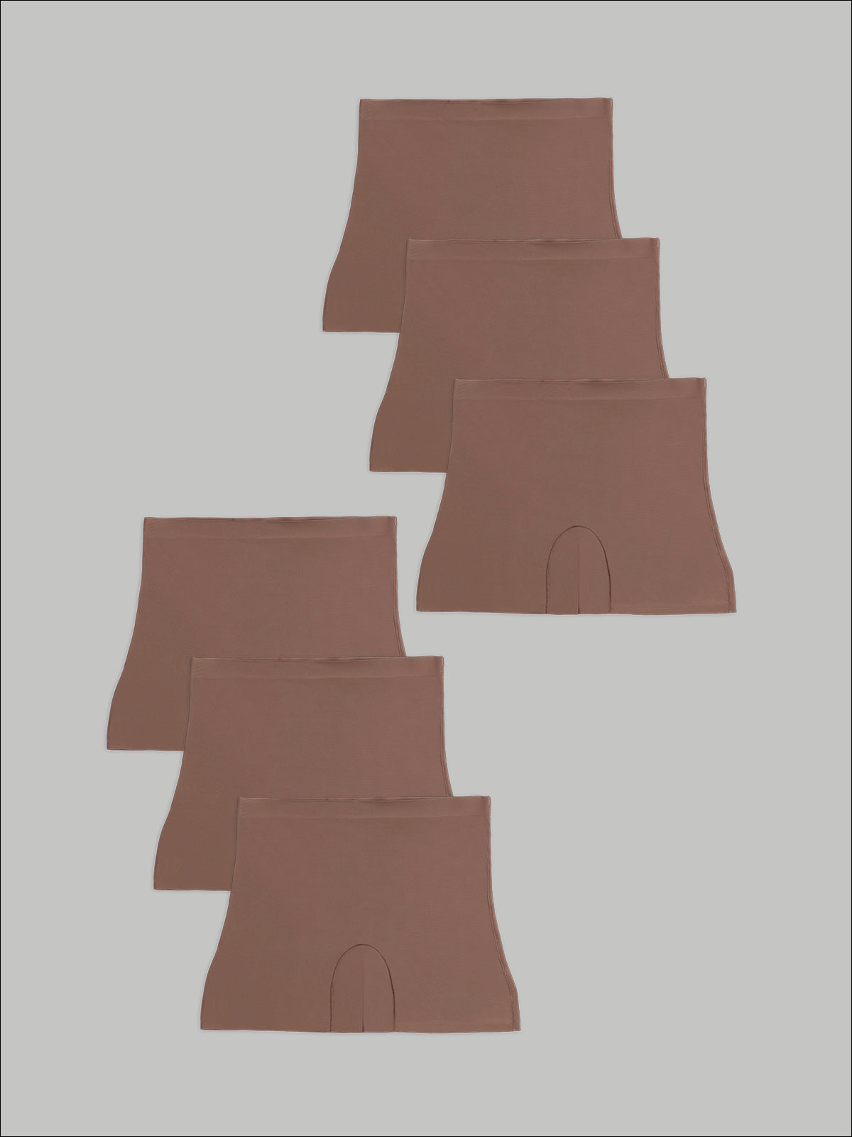 Kit com 6 Calcinhas Shorts Sem Costura Segunda Pele Marrom Cacau - R$63,90 Cada