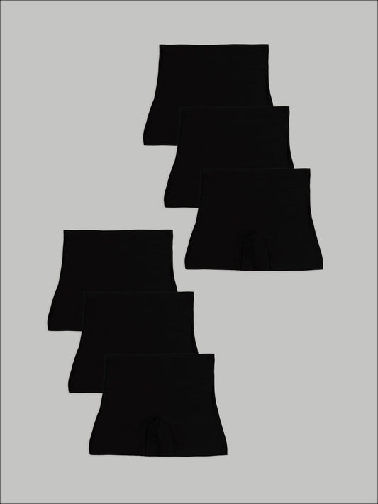 Kit com 6 Calcinhas Shorts Sem Costura Segunda Pele Preto - R$63,90 Cada