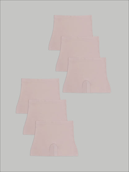Kit com 6 Calcinhas Shorts Sem Costura Segunda Pele Rose - R$63,90 Cada