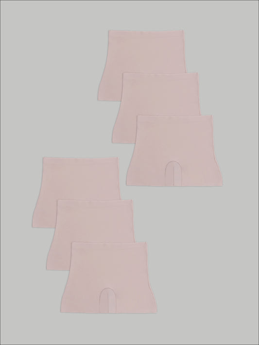Kit com 6 Calcinhas Shorts Sem Costura Segunda Pele Rose - R$63,90 Cada
