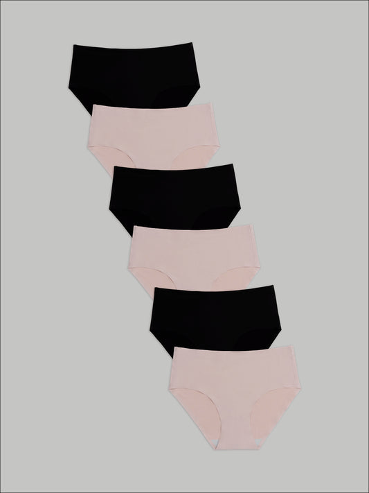 Kit com 6 Calcinhas Caleçon Redutora Sem Costura Segunda Pele (3 Preto e 3 Rose) - R$63,90 cada