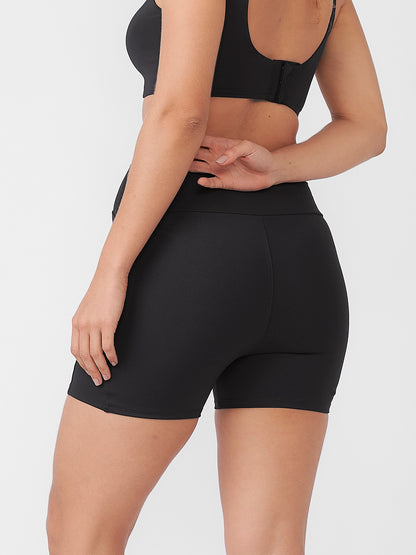 Shorts Fitness com Cós Transpassado Preto