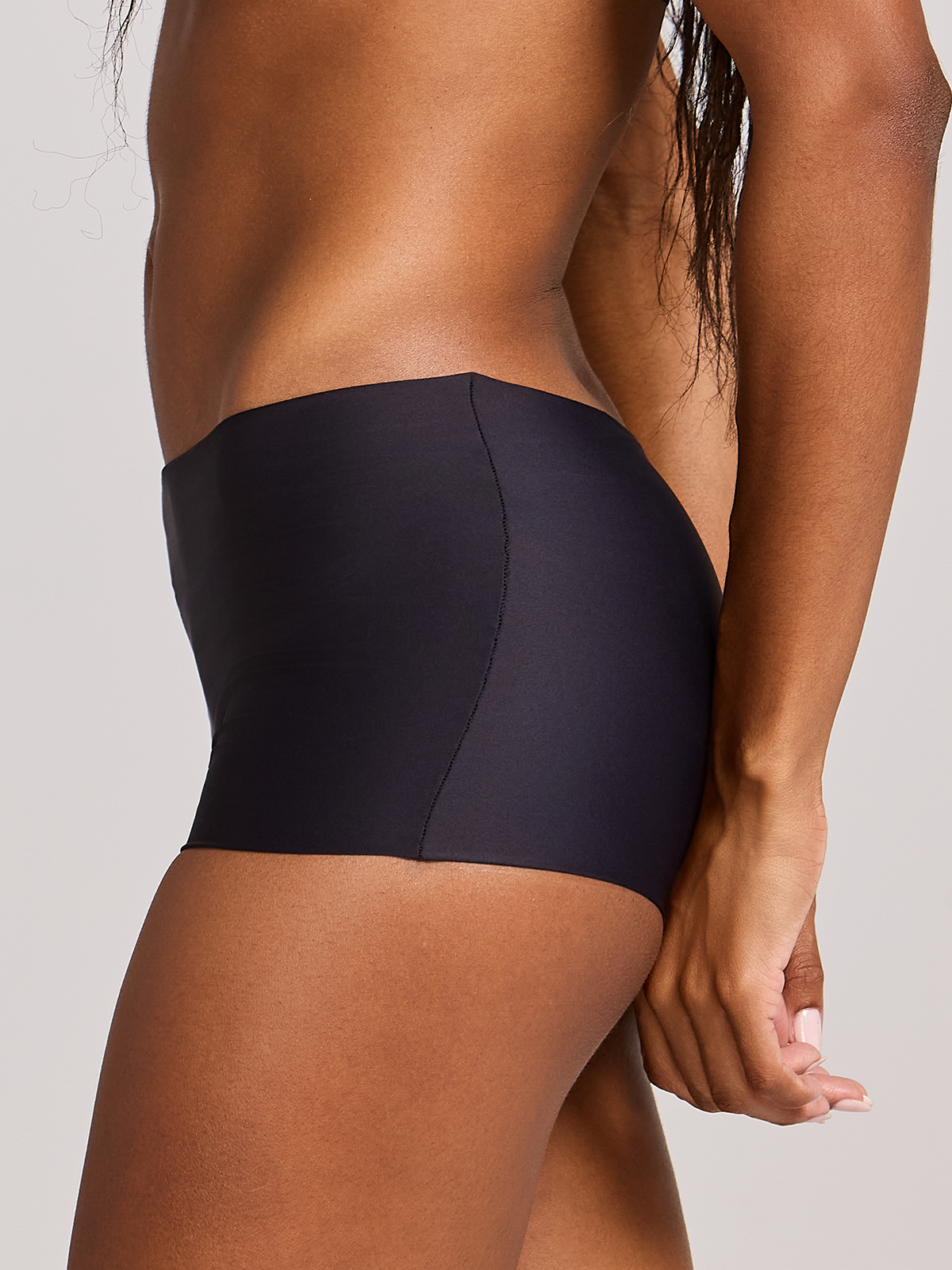 Calcinha Boxer Boyshort Invisível Sem Costura Preto