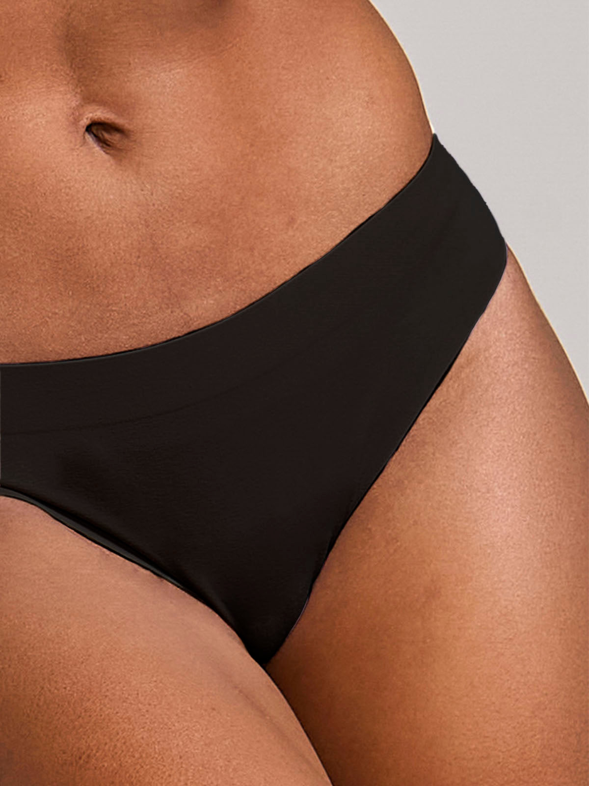 Calcinha Biquini Algodão Premium Sem Costura Preto