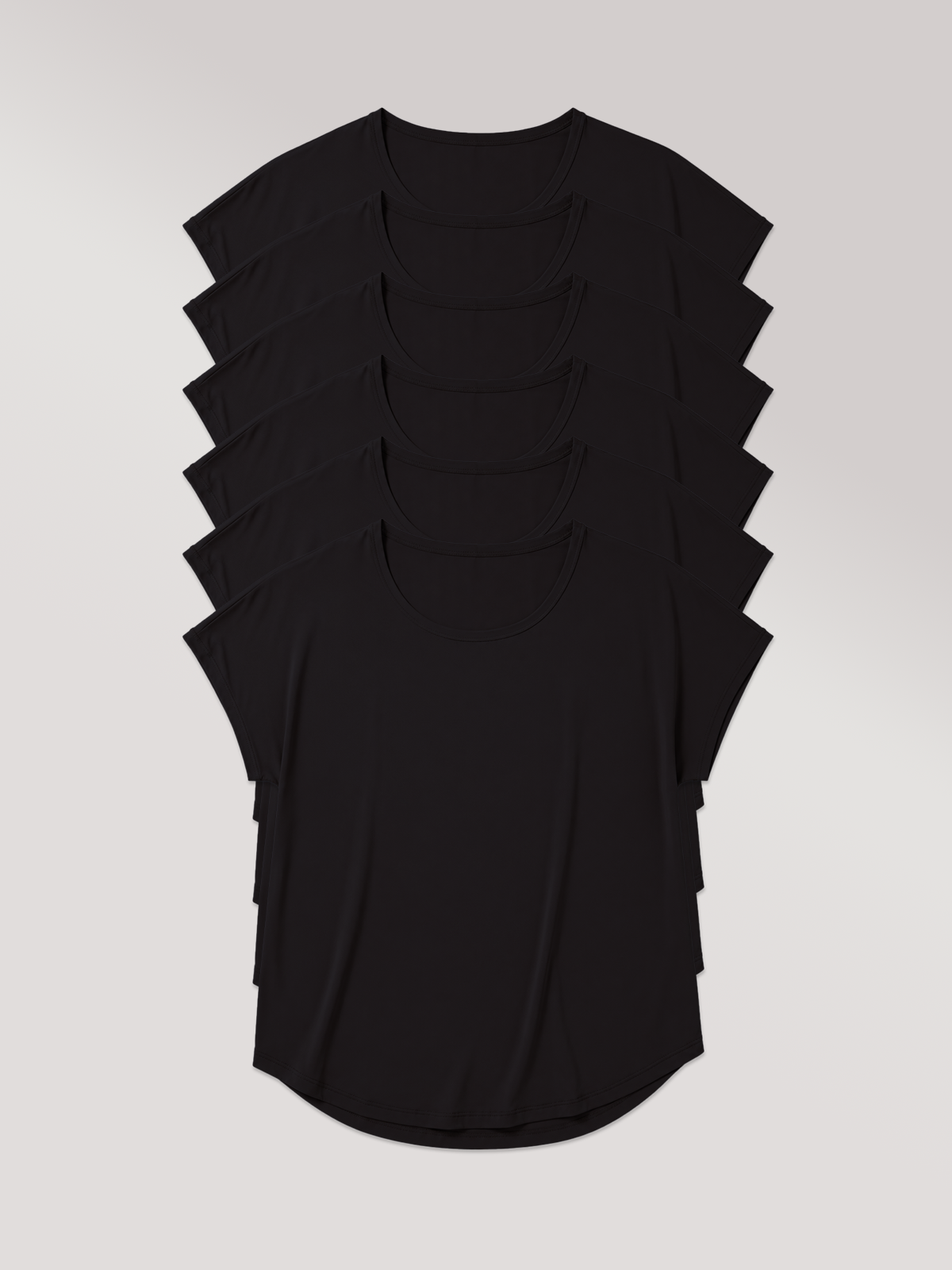 Kit com 6 T-Shirts Essencial Alongada Preto