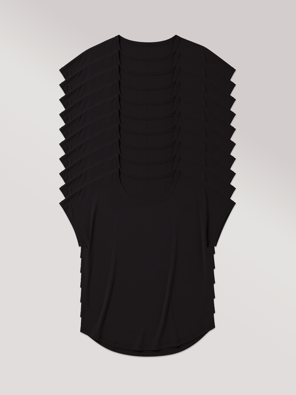 Kit com 10 T-Shirts Essencial Alongada Preto