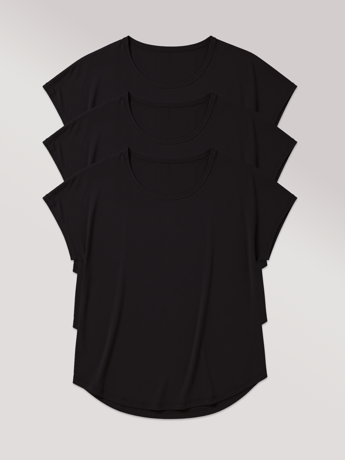 Kit com 3 T-Shirts Essencial Alongada Preto