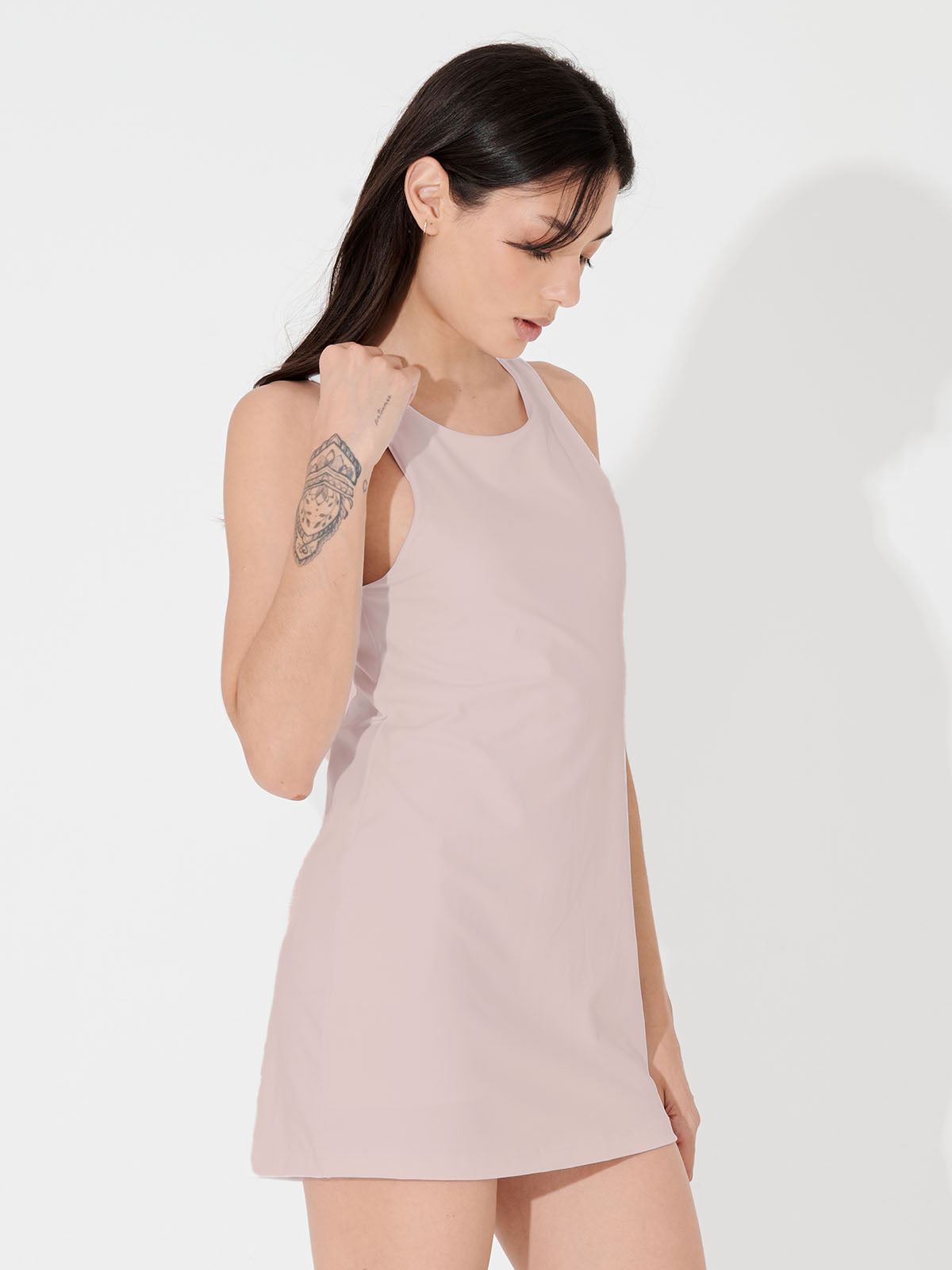 Vestido Fitness Essencial com Costas Nadador Rose