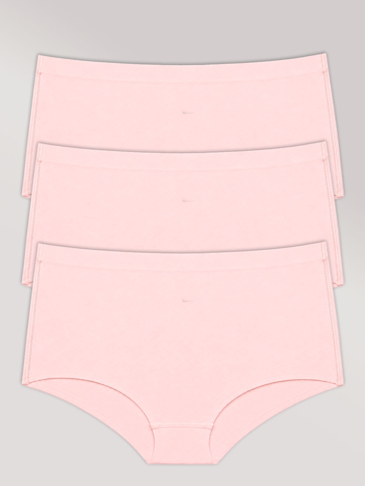 Kit com 3 Calcinhas Caleçon Algodão Premium Sem Costura Rose