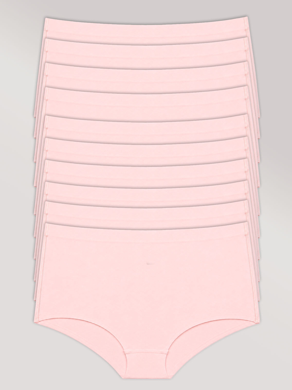 Kit com 10 Calcinhas Caleçon Algodão Premium Sem Costura Rose