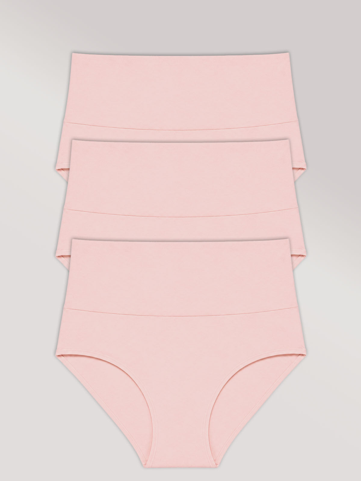 Kit com 3 Calcinhas Biquíni Redutora Algodão Premium Sem Costura Rose