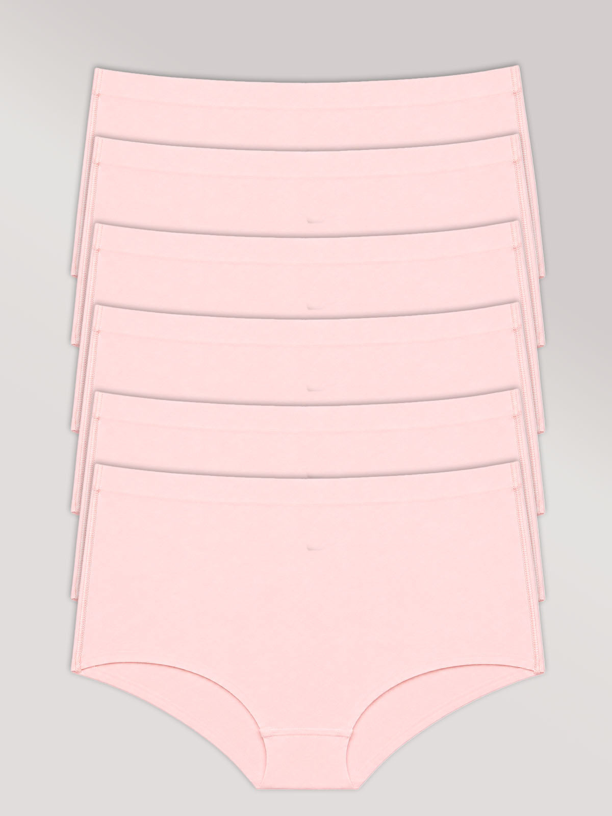 Kit com 6 Calcinhas Caleçon Algodão Premium Sem Costura Rose