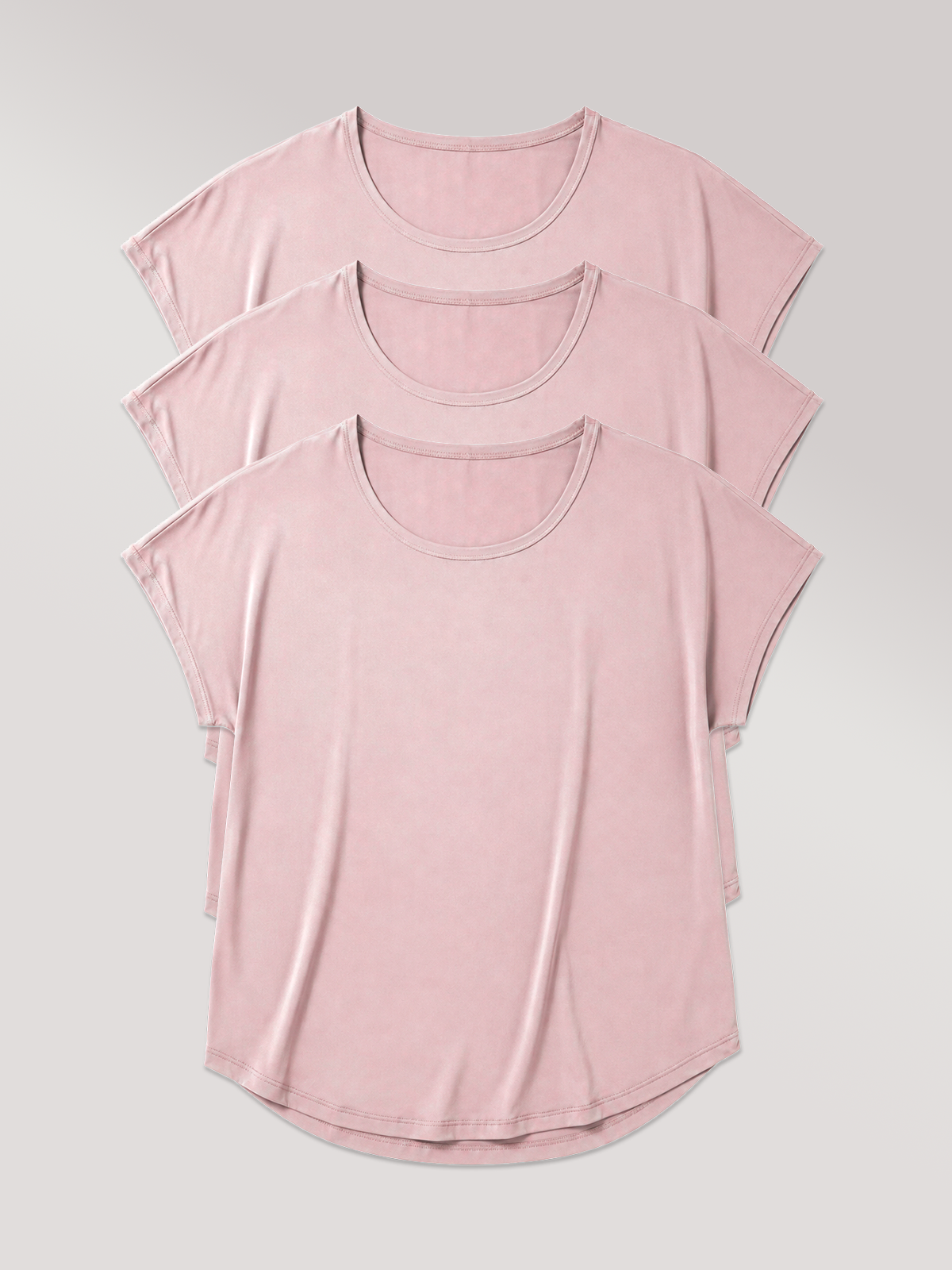Kit com 3 T-Shirts Essencial Alongada Rose