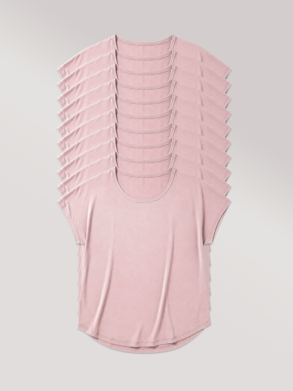 Kit com 10 T-Shirts Essencial Alongada Rose